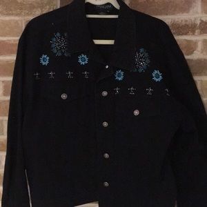 Women’s black denim jacket